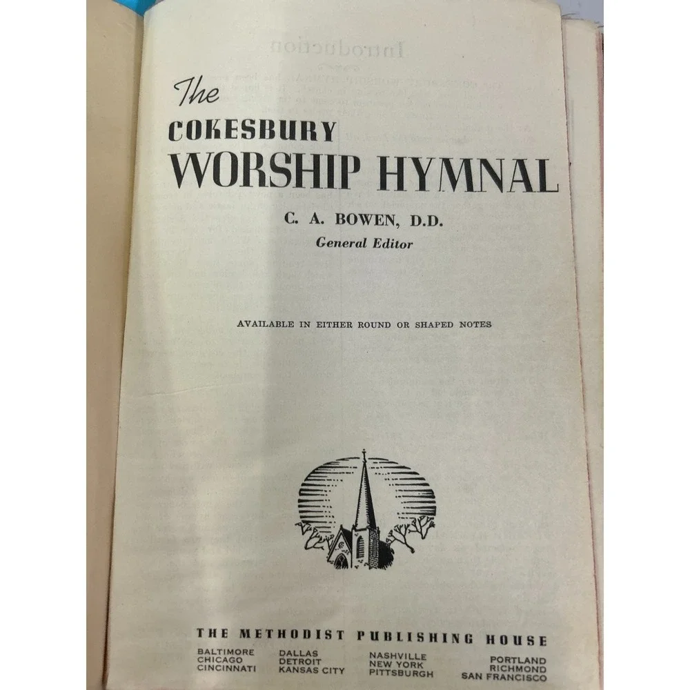 The Cokesbury Worship Hymnal C. A. Bowen 1938 Methodist Publishing